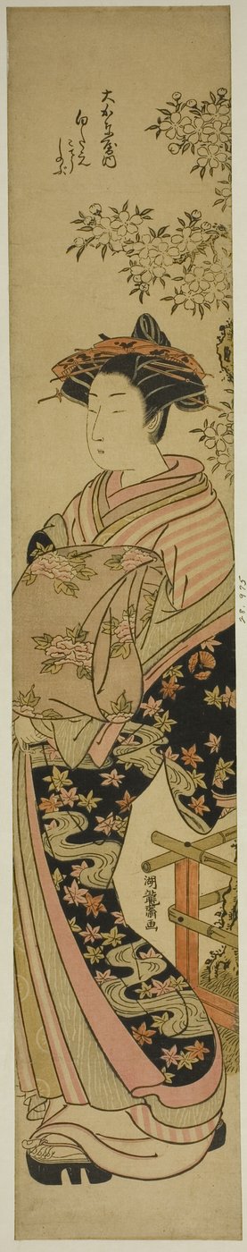 Courtesan Shirotae fra Okanaya av Isoda Koryusai