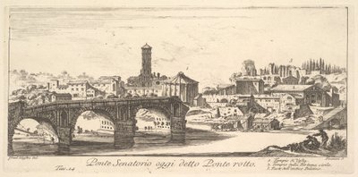 Senatorisk bro, i dag kalt Ponte Rotto (Broken Bridge), ca. 1748 (gravering) av Israël Silvestre