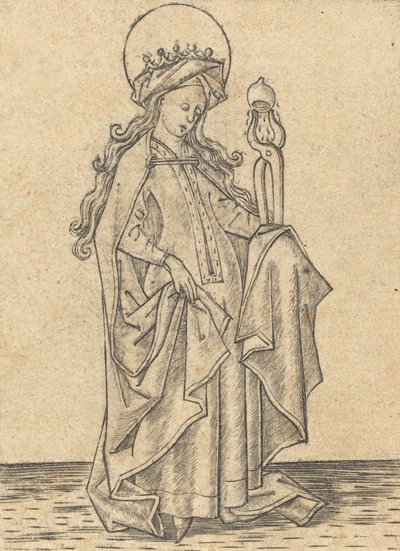 Saint Agatha, ca. 1465. av Israhel van Meckenem