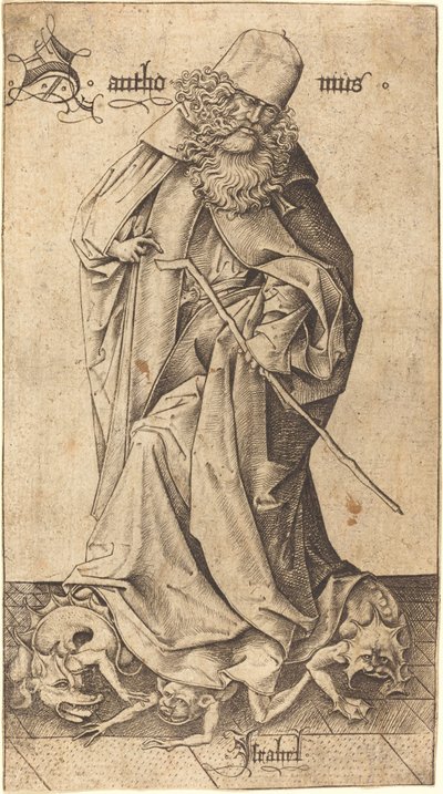 Sankt Antonius av Israhel van Meckenem