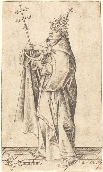 Sankt Cornelius, ca. 1470. av Israhel van Meckenem