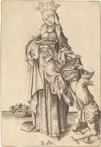 Saint Elizabeth av Thüringen, ca. 14751480. av Israhel van Meckenem