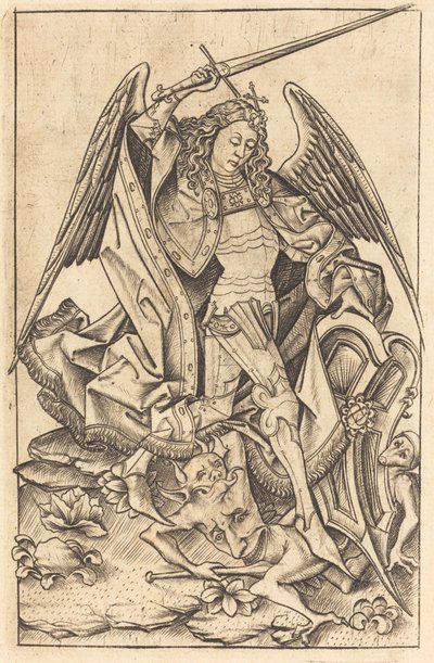 Saint Michael   1237388   no       norwegian Successfully Translated  Original: Kobberstikkeren F.L.Bradt sovende på et bord. Set fra skoene og i stærk forkortning Translat: Kobberstikkeren F.L.Bradt sovende på et bord. Set fra skoene og i stærk forkortnin av Israhel van Meckenem
