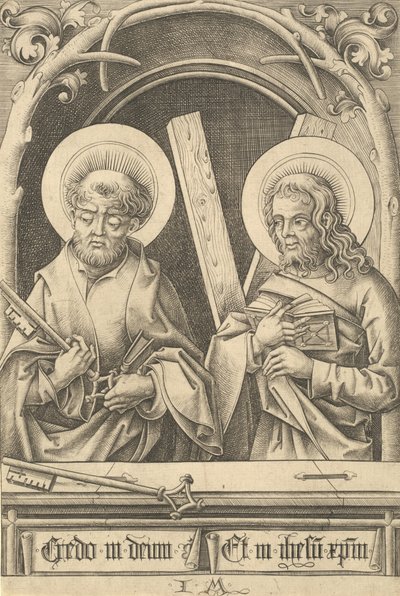 De hellige Peter og Andreas, ca. 14801485. av Israhel van Meckenem