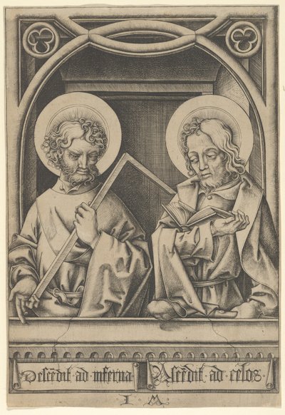 De hellige Thomas og Jakob den Lille, fra The Apostles,.n.d. av Israhel van Meckenem