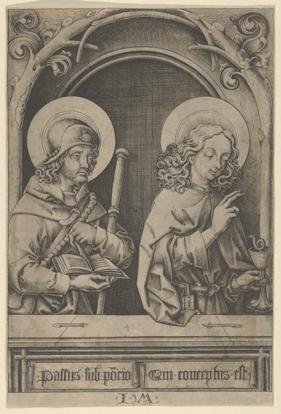 St. Jakob den større og St. Johannes, fra Apostlene. av Israhel van Meckenem