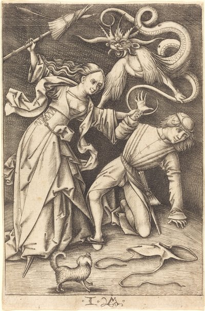 The Angry Wife, ca. 14951503. av Israhel van Meckenem