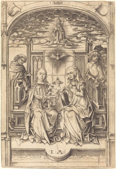 Den hellige familie, ca. 14751480. av Israhel van Meckenem