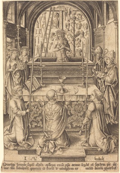 Sankt Gregors messe av Israhel van Meckenem