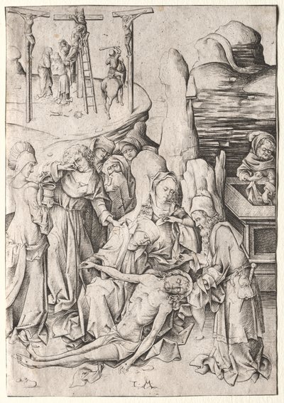 The Passion: Nedstigning fra korset. av Israhel van Meckenem