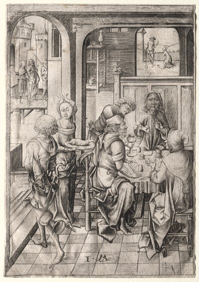 The Passion: Nattverd i Emmaus av Israhel van Meckenem