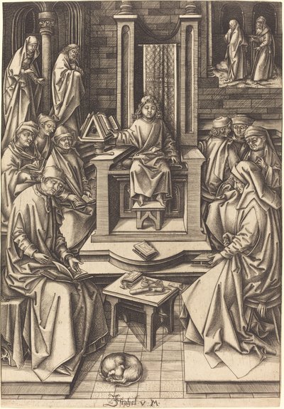 Kristus blant legene av Israhel van Meckenem after Hans Holbein the Elder