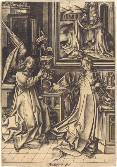Kunngjøringen av Israhel van Meckenem after Hans Holbein the Elder