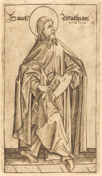 Saint Matthias (?) av Israhel van Meckenem after Master E.S.