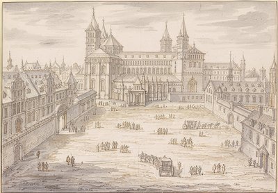 Speyer-katedralen og bispepalasset. 1621 av Israël Silvestre