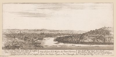 Utsikt over Lyon fra karteuserklosteret Veue de Lyon de la Maison des Peres Chartreux (tittel på objekt) av Israël Silvestre