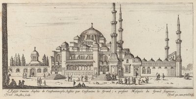 Saint Sophia-kirken i Konstantinopel, bygget av Konstantin den store; nå den store Herrens moske av Israël Silvestre