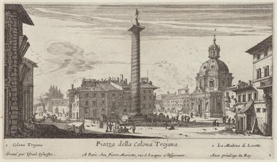 Piazza della Colonna Traiana av Israël Silvestre