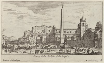 Piazza della Madono delle Popolo av Israël Silvestre