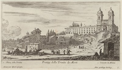 Trinita de Monti-plassen av Israël Silvestre