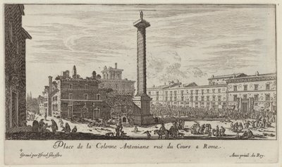 Place de la Colonne Antoniane rue du Cours i Roma av Israël Silvestre