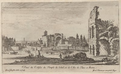Utsikt over Colosseum i Soltempelet og Titusbuen i Roma av Israël Silvestre