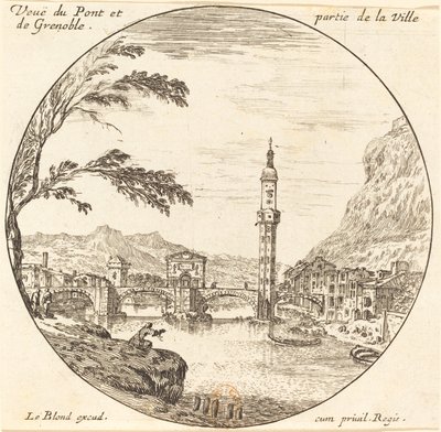 Utsikt over Pont og en del av byen Grenoble av Israël Silvestre
