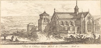 Utsikt over klosteret Saint Michel de Tonnerre av Israël Silvestre