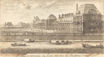 Veue et Perspective du Palais et Jardins des Tuileries av Israël Silvestre