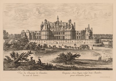 Utsikt over Château de Chambord, fra inngangssiden av Israël Silvestre