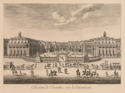 Utsikt over slottet i Versailles, sett fra forplassen av Israël Silvestre