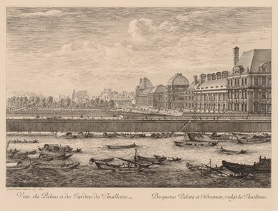 Utsikt over Tuileries-palasset og hagene, fra kaisiden av Israël Silvestre