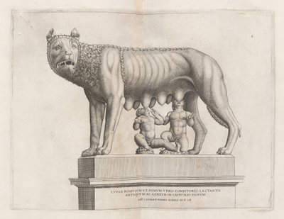 Capitoline Wolf med Romulus og Remus av Italian 16th Century