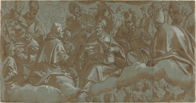 Hellige på skyer av Italian 16th Century