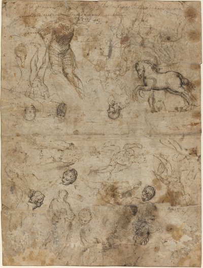 Studieark av Italian 16th Century