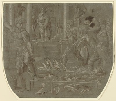 Saint Lawrences martyrium av Italian 16th Century