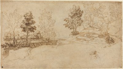 Elvelandskap av Italian 17th Century