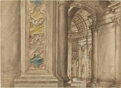 Interiøret til Peterskirken, Roma av Italian 17th Century