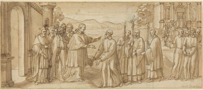 Møtet mellom San Carlo Borromeo og San Filippo Neri av Italian 17th Century