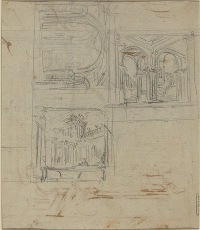 Fantastiske arkitekturstudier av Italian 18th Century