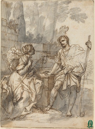 Pastoral scene av Italian 18th Century