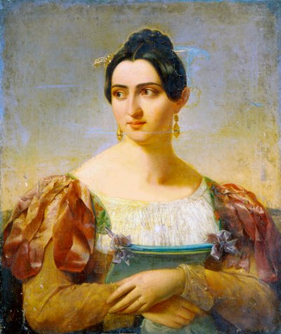 Kvinneportrett, tidlig på 1800-tallet av Italian Master