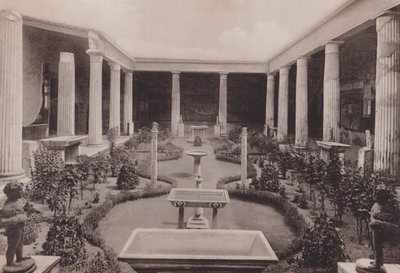 Casa Dei Vettii, Peristilio, House of the Vettii, the Peristyle (s/hv-bilde) av Italian Photographer