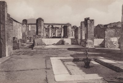 Casa Del Fauno Danzante, House of the Dancing Faun (s/hvitt bilde) av Italian Photographer