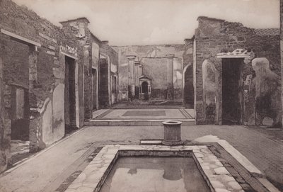 Casa Del Poeta Tragico, House of the Tragic Poet (s/hvitt-bilde) av Italian Photographer