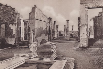 Casa Di Cornelius Rufus, House of Cornelius Rufus (s/hvitt bilde) av Italian Photographer