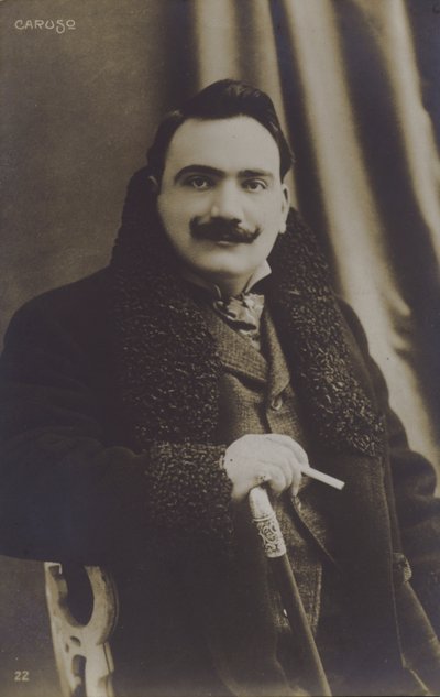 Enrico Caruso , italiensk operasanger (s/hvitt bilde) av Italian Photographer