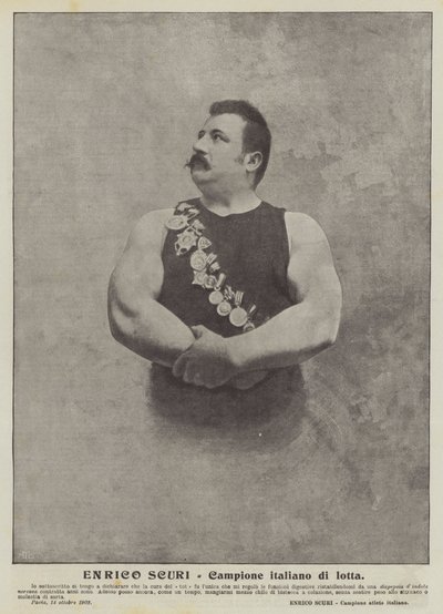 Enrico Scuri, italiensk mester i bryting av Italian Photographer