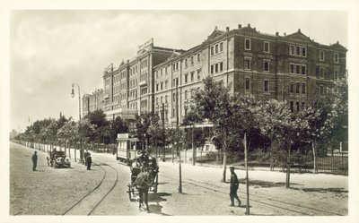 Excelsior Palace Hotel, Lido, Venezia (s/hvitt-bilde) av Italian Photographer