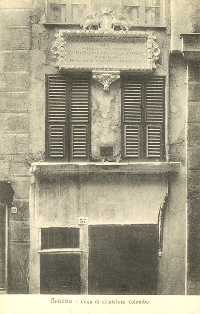 Genova, Italia, Christopher Columbus hus av Italian Photographer